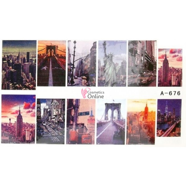 Stickere Mollylac cu apa pentru unghii Cod A-676 - 63479 City